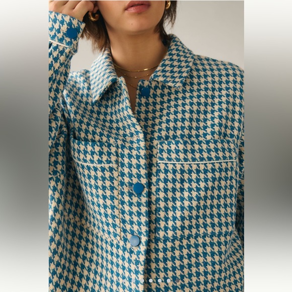 Anthropologie Dolan Houndstooth Jacket - M - Picture 4 of 12